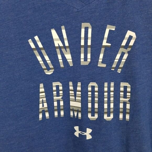 Under Armour Short Sleeve Blue Tee. - Picture 2 of 5